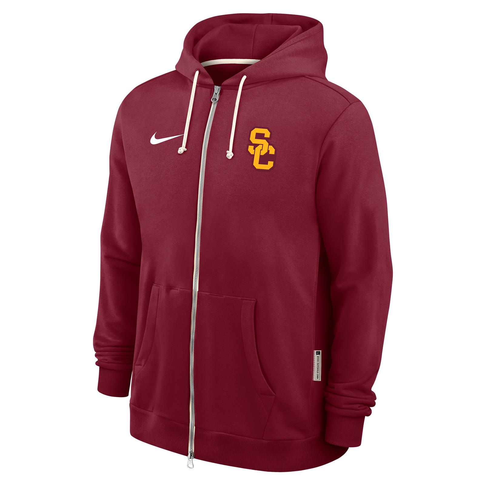 USC Trojans Men's Nike Cardinal SC Interlock Dri-FIT Sideline Full Zip Hoodie USC Cardinal 2